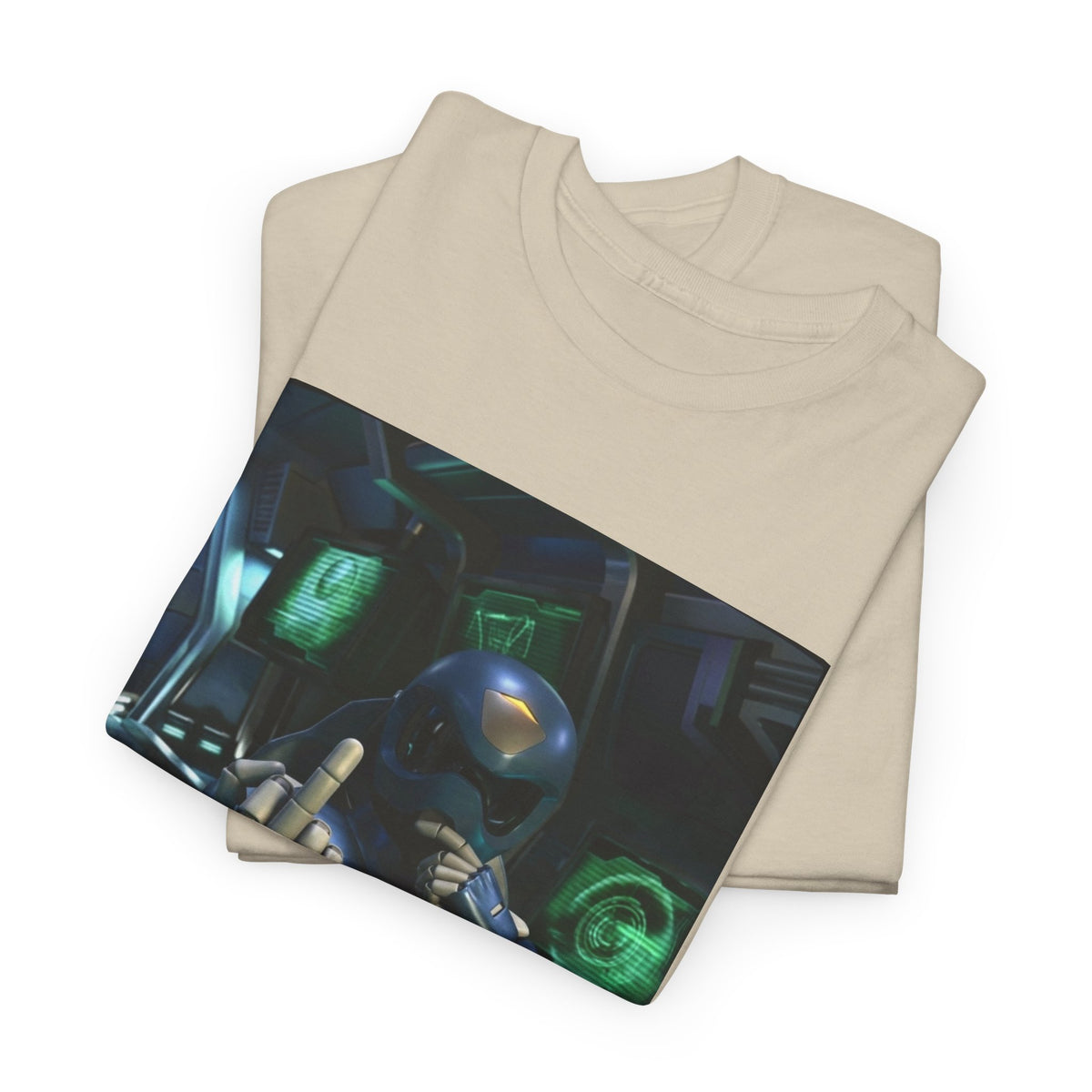Sci-Fi Pilot Flipping The Bird Tee