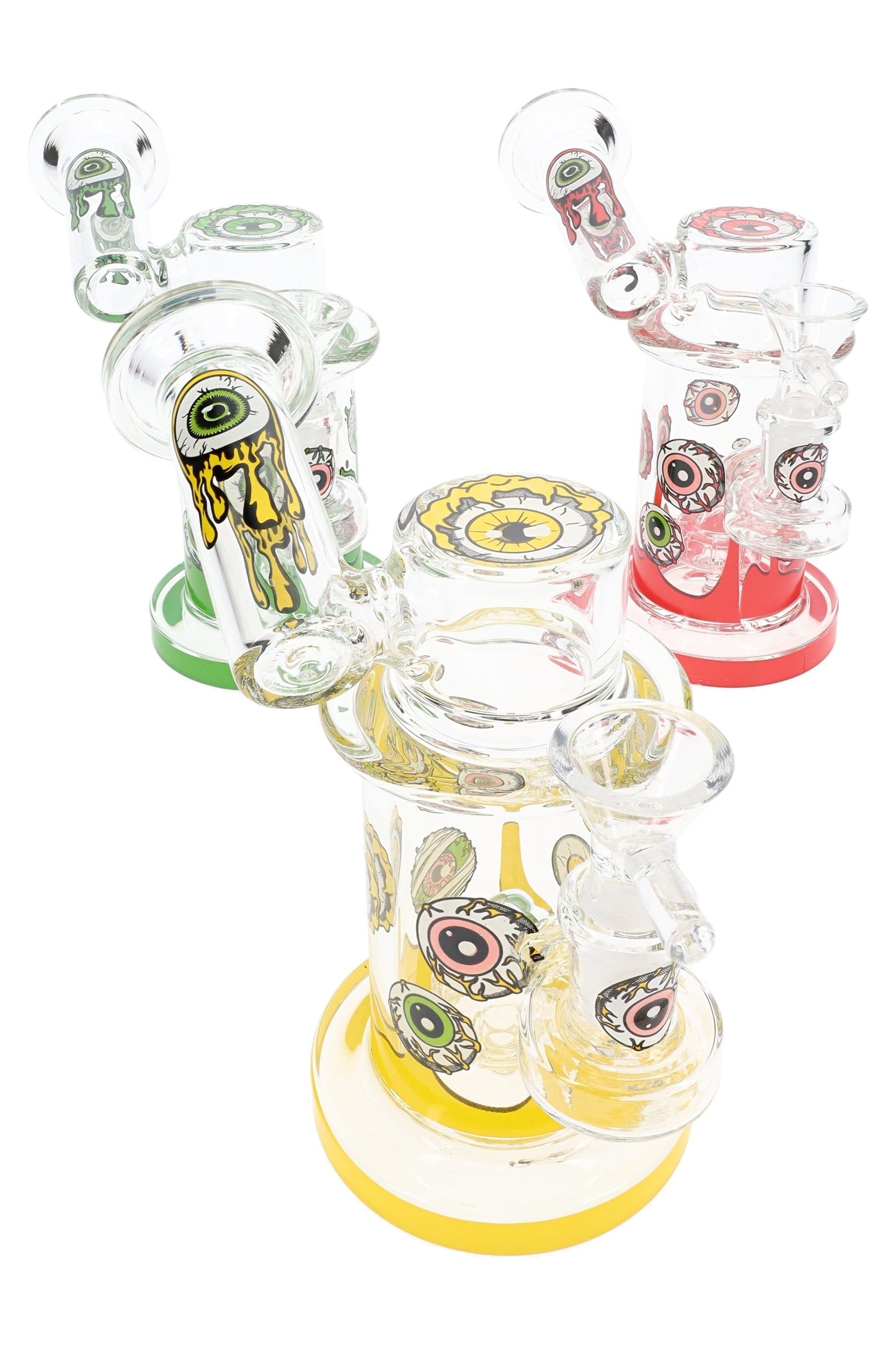 Glass Sidecar Bong “Eye Spy” – Showerhead Perc – 14.5 mm GoG – 5½″