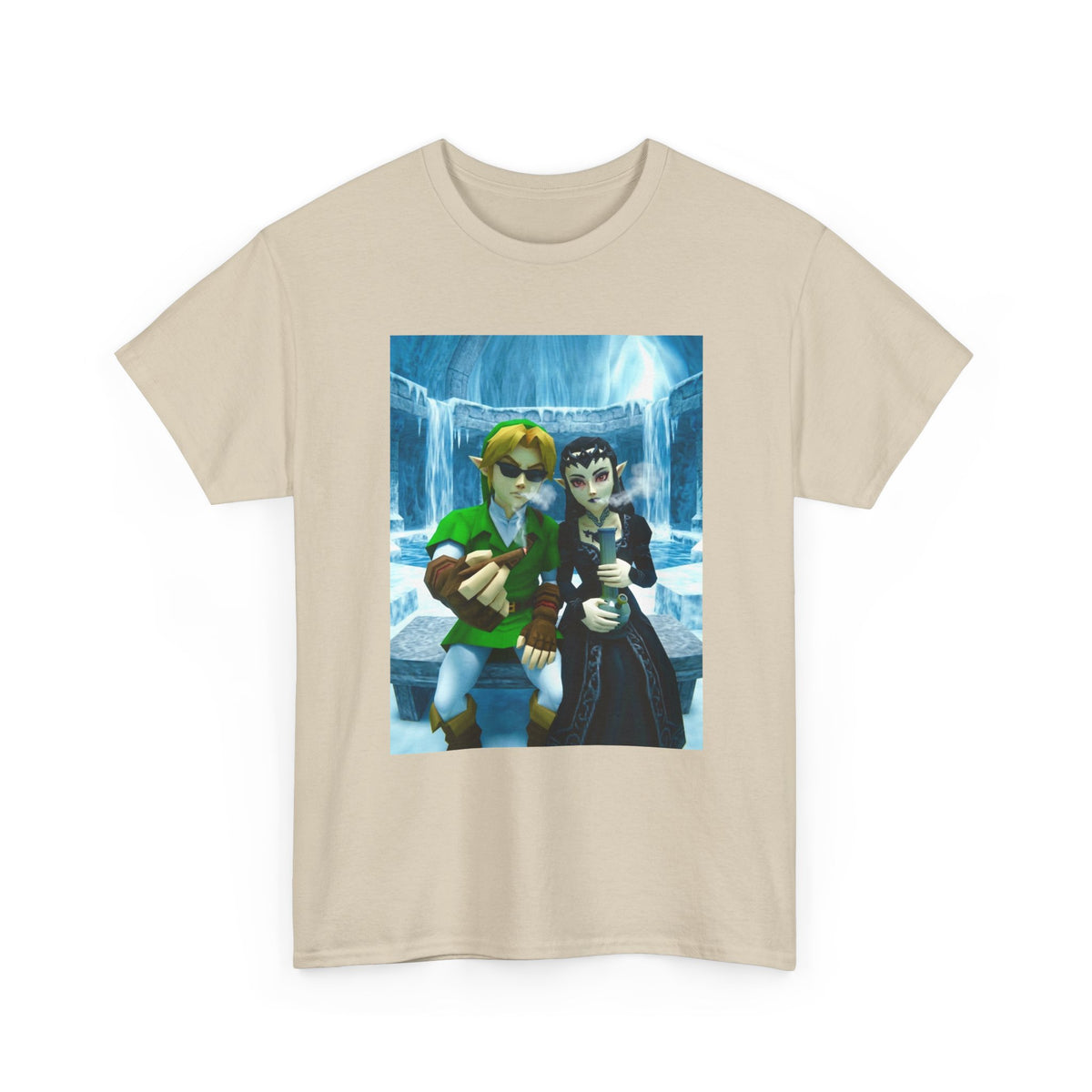 Link And Zora Chilling In Ice Cavern