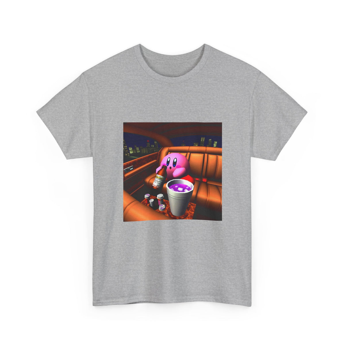 Kirby Sipping Lean In The Car Tee