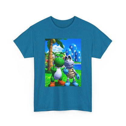 Yoshi And Dry Bones Flipping The Bird Tee (Design 6)