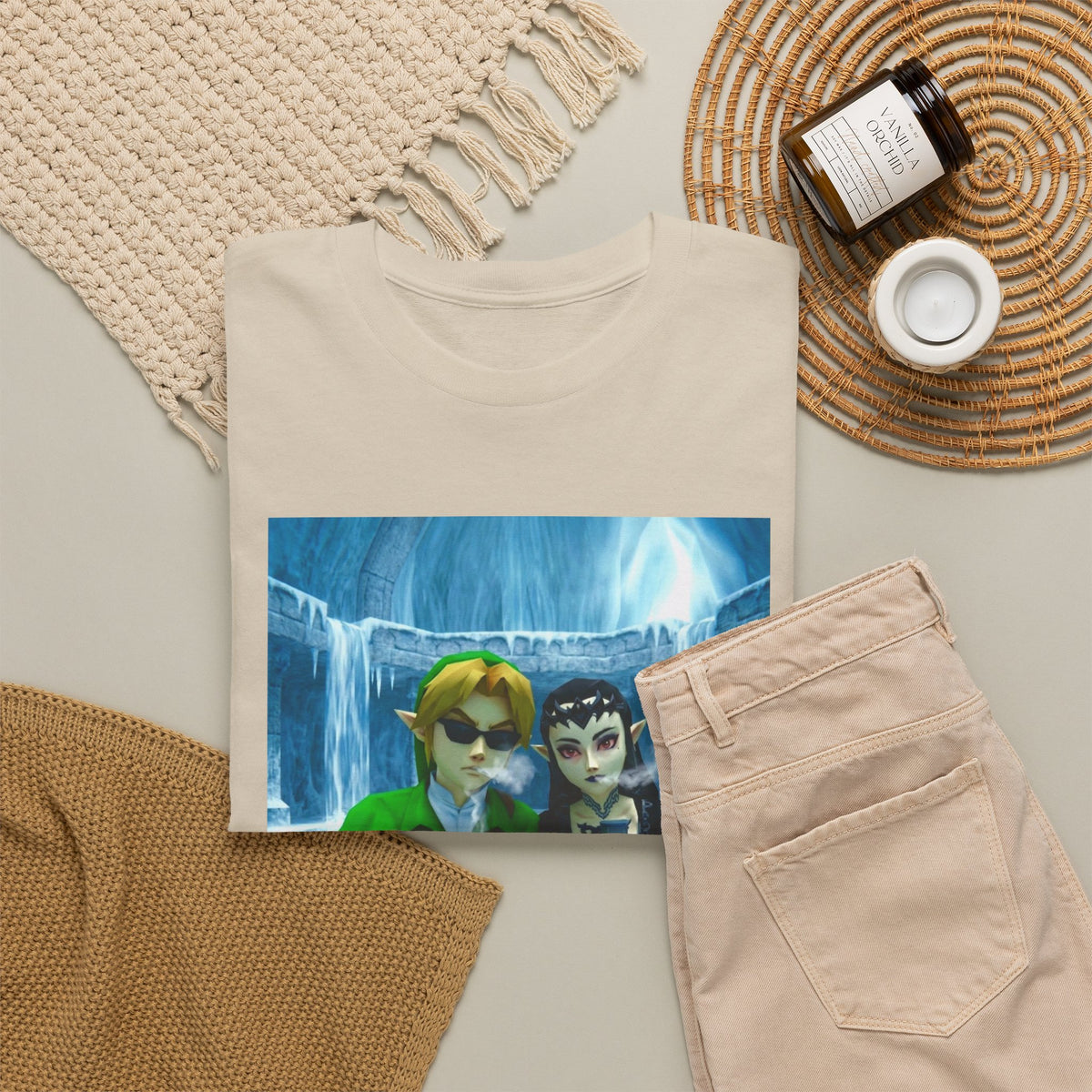 Link And Zora Chilling In Ice Cavern
