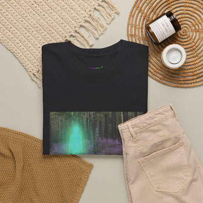 Visitor Exploring Neon Alley Tee