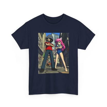 Urban Duo Standoff In Graffiti Alley Tee