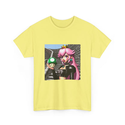 Goth Peach Holding A Green Mushroom Tee