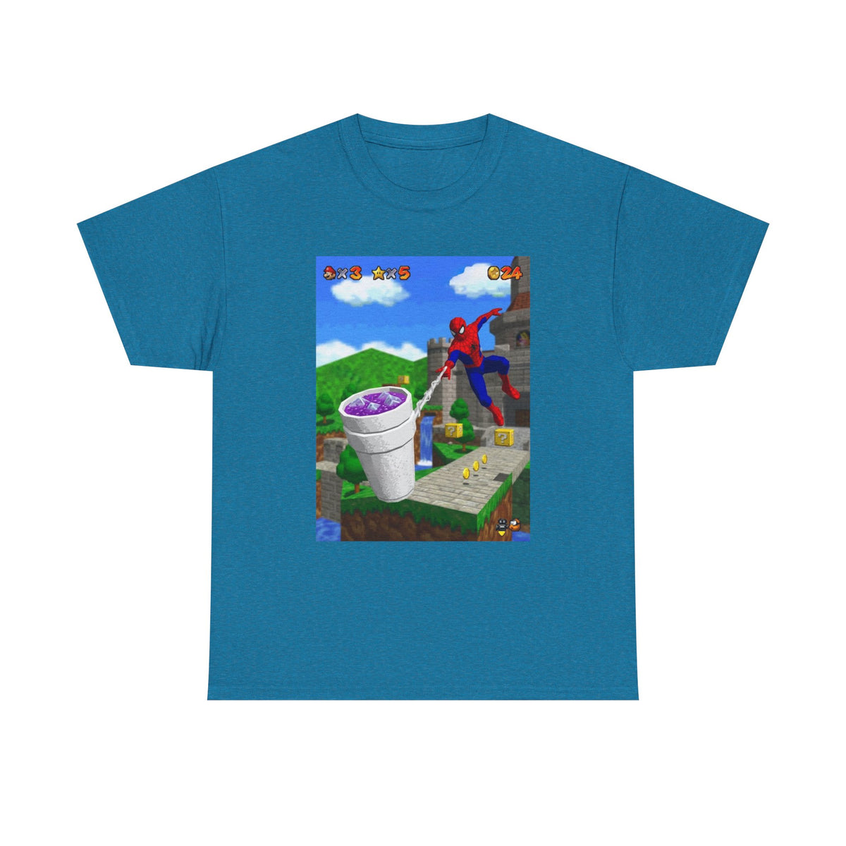 Spidey Swings With Lean In Mario World Tee