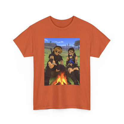 Dark Link And Dark Zelda Chilling Campfire Tee
