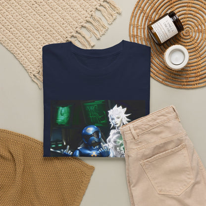 Cyborg & Hologram Flipping The Bird Tee