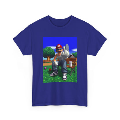 Thug Mario Flipping The Bird Tee