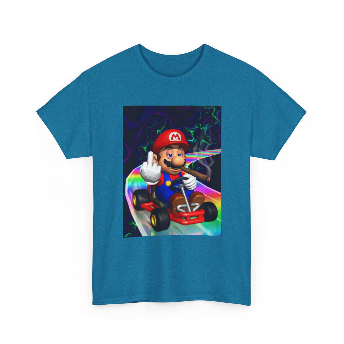 High Mario Karting On Rainbow Road