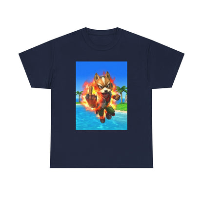 Fiery Fox Middle Finger Beach Tee