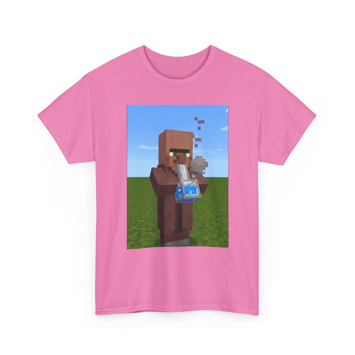 Villager Enjoying A Blocky Bong Hit