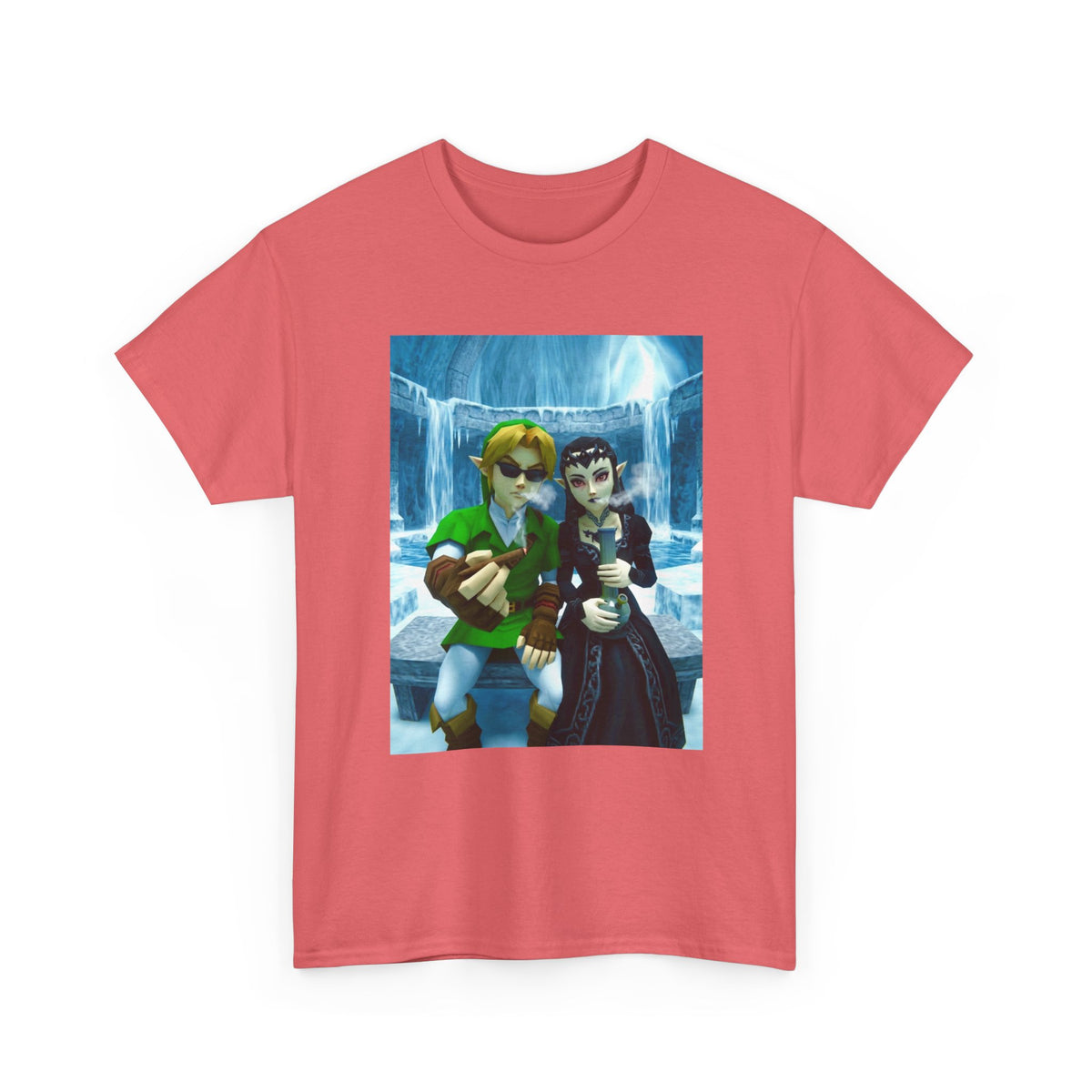 Link And Zora Chilling In Ice Cavern