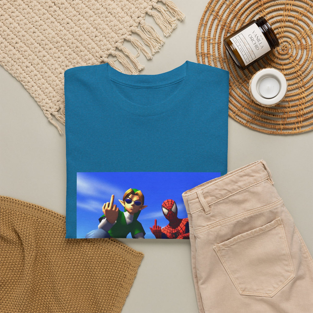 Link And Spider-Man Flipping The Bird