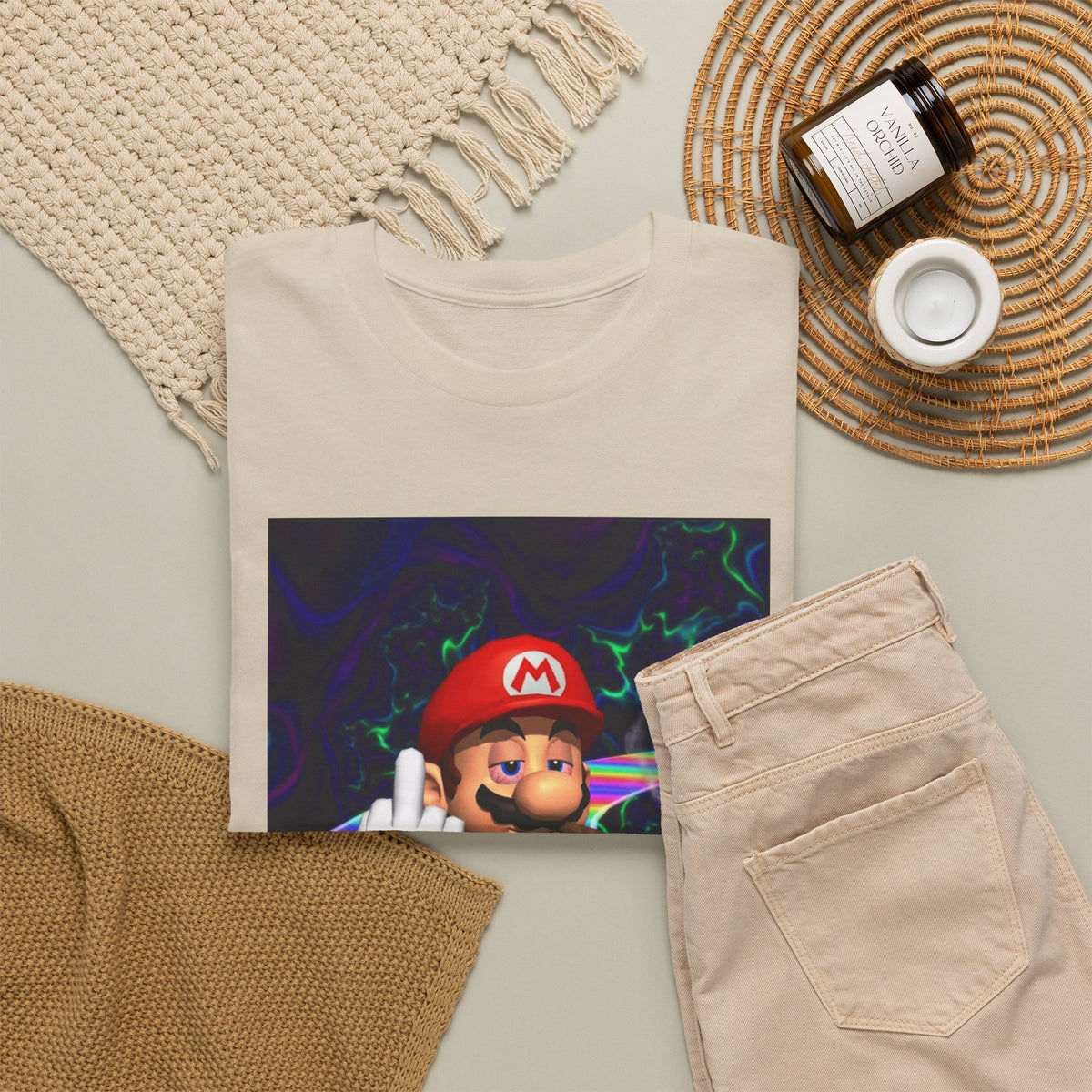 High Mario Karting On Rainbow Road
