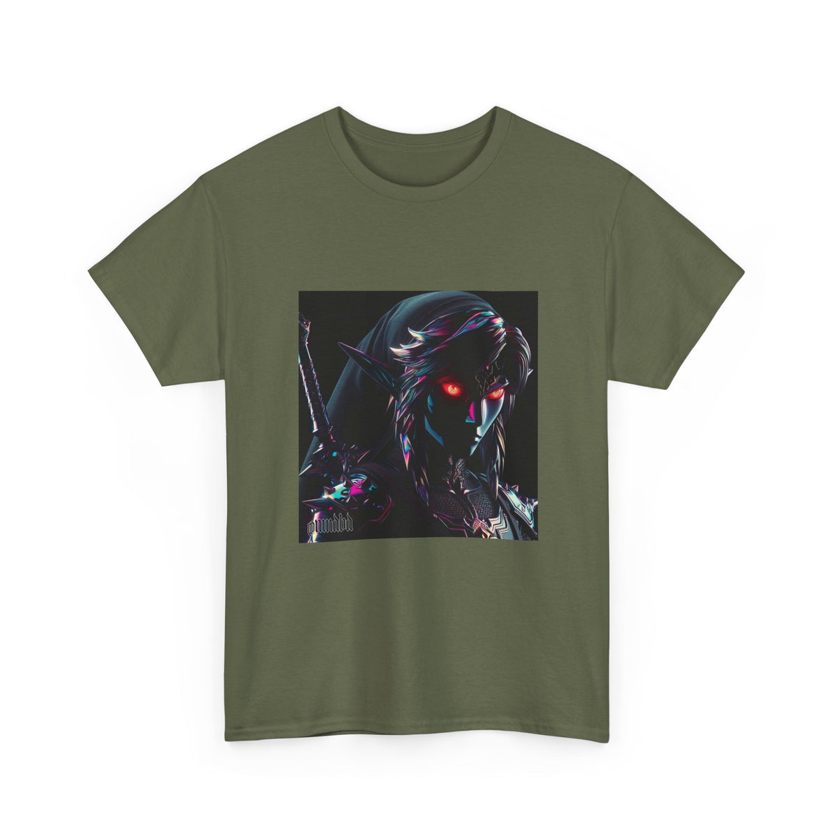 Chrome Dark Elf With Glowing Eyes Tee