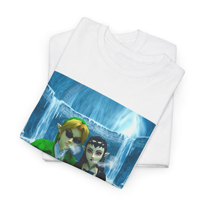 Link And Zora Chilling In Ice Cavern