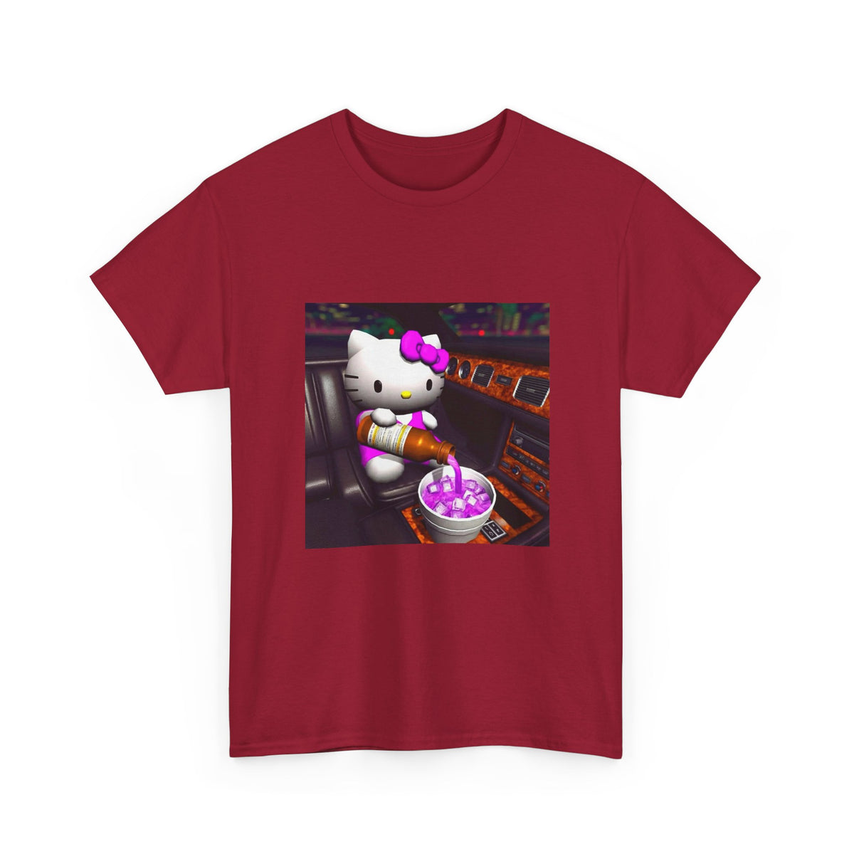 Hello Kitty Pouring Lean In Car Tee