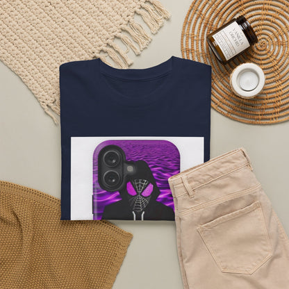 Pixelated Web-Slinger Holding Purple Drink Tee