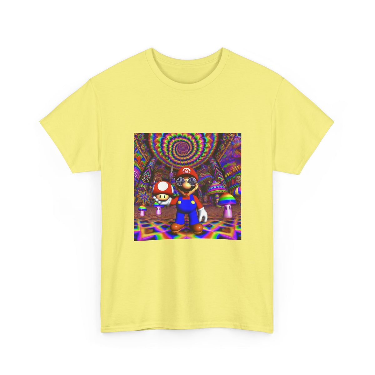 Tripping Mario Holding A Super Mushroom
