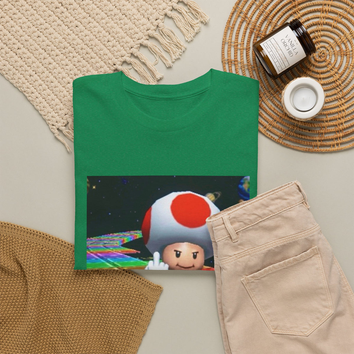 Toad Flipping The Bird On Rainbow Road