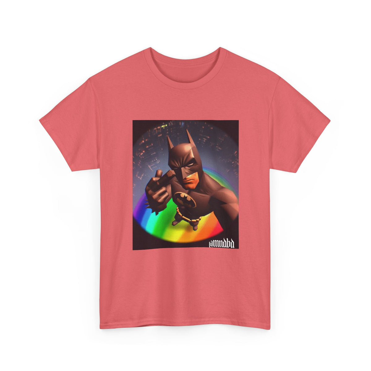 Batman Giving Finger Over Rainbow City