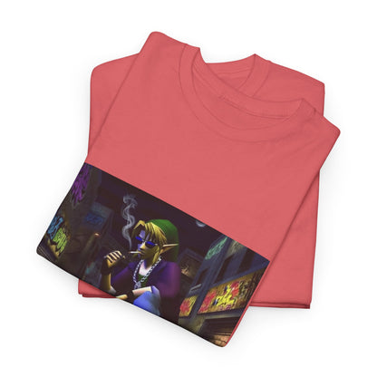 Skater Link Smoking In Gritty Alley Tee