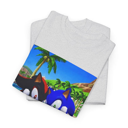 Sonic And Shadow Flipping The Bird Tee