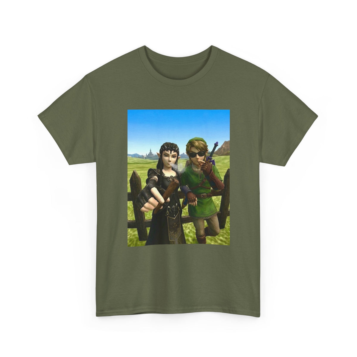 Link And Midna Smoking Blunts Tee