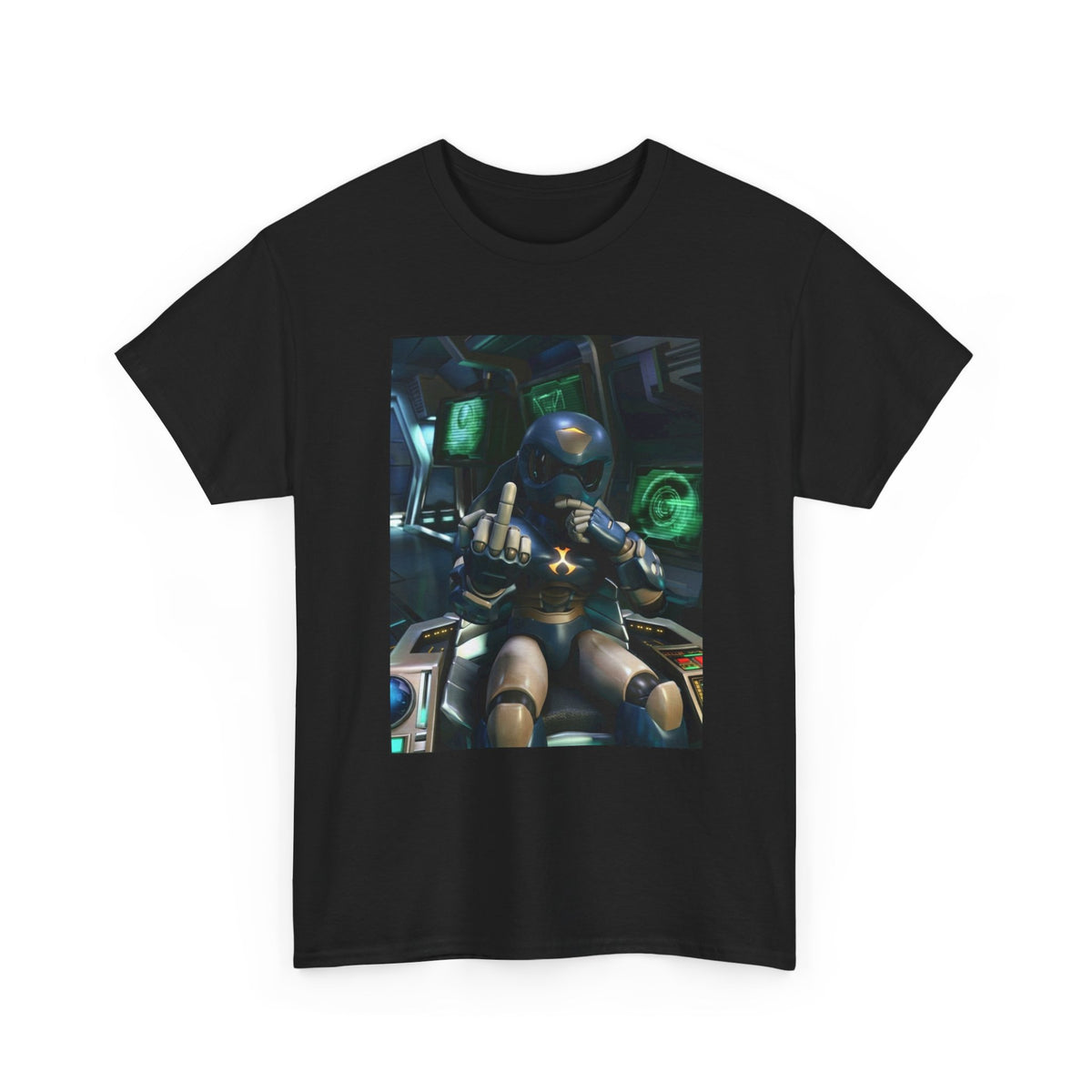 Sci-Fi Pilot Flipping The Bird Tee