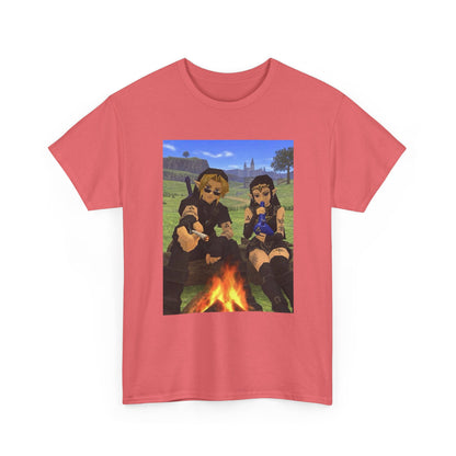 Dark Link And Dark Zelda Chilling Campfire Tee