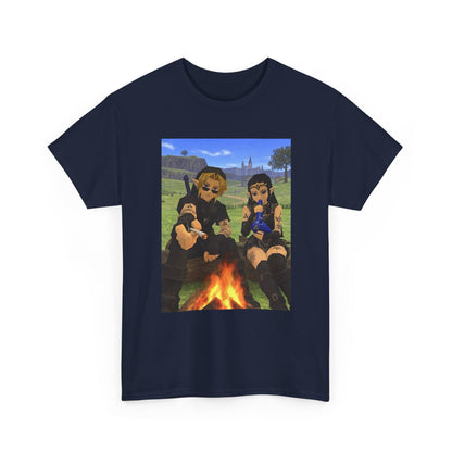 Dark Link And Dark Zelda Chilling Campfire Tee