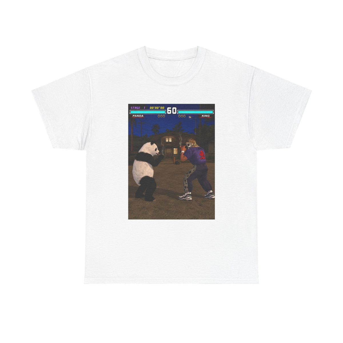 Panda And King Smoking Cigars Street Fight Tee