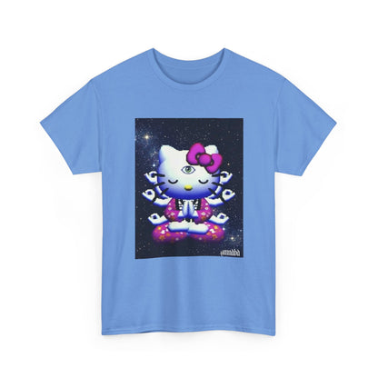 Third Eye Kitty Meditating In Space Tee