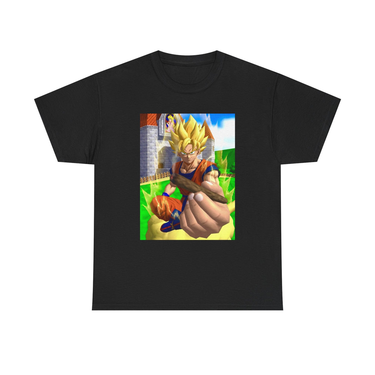 Super Saiyan Goku Holding A Blunt Tee