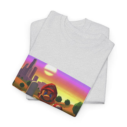 Mario And Mushroom Flipping Off Tee