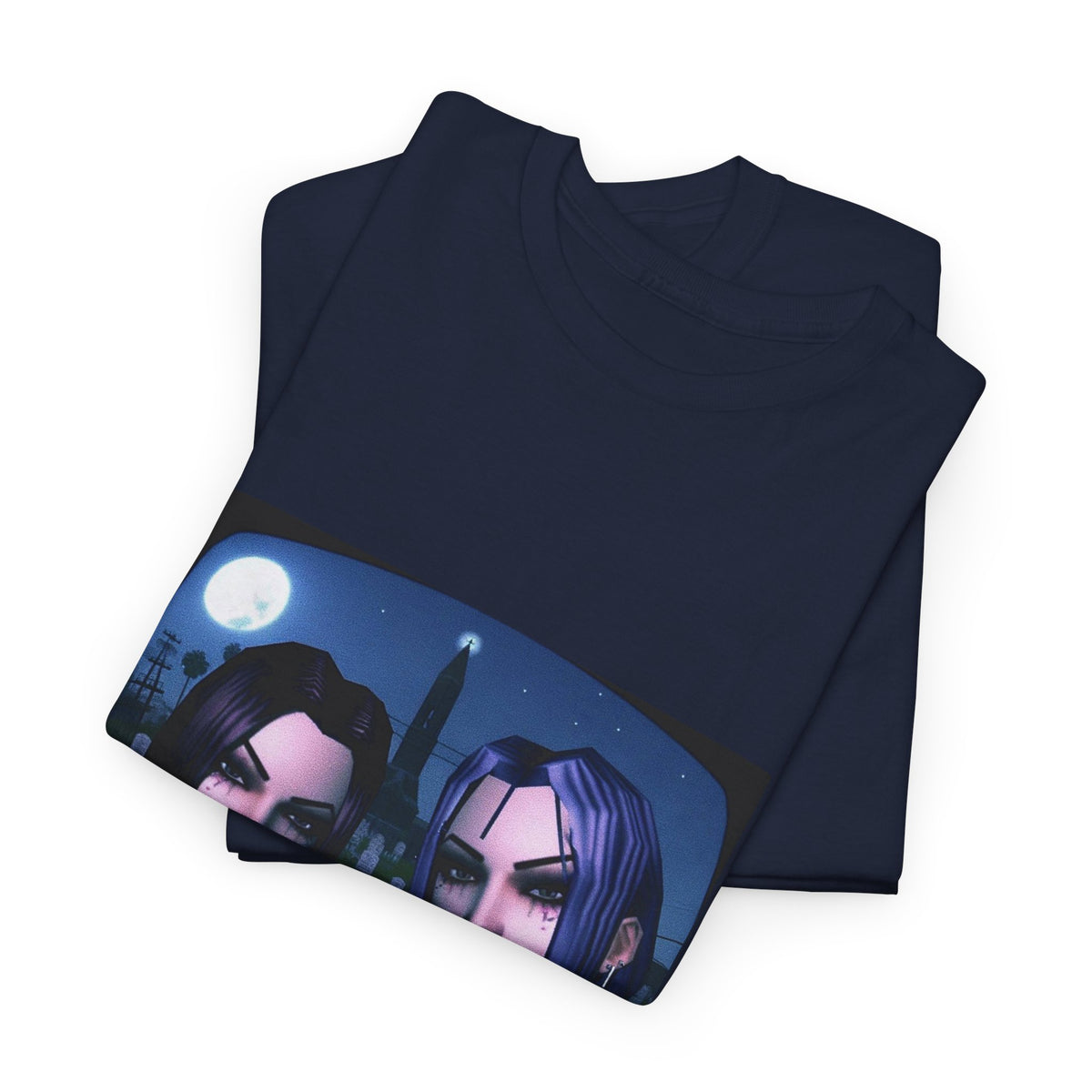 Gothic Gals Smoking In Cemetery Tee