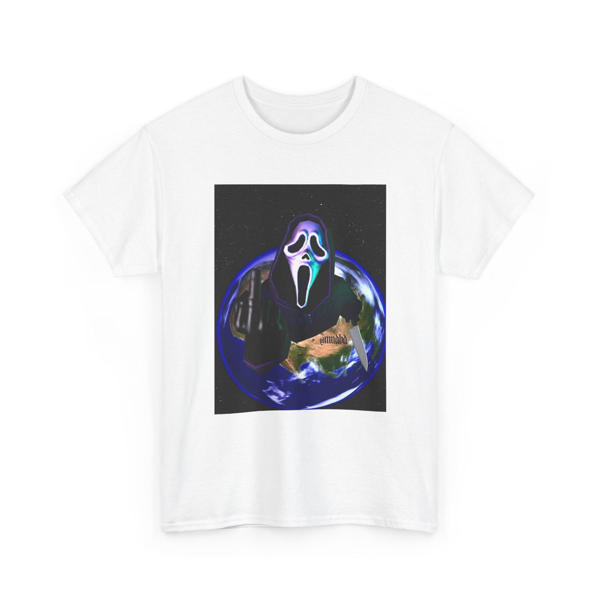 Ghostface Flipping Off The Earth Tee
