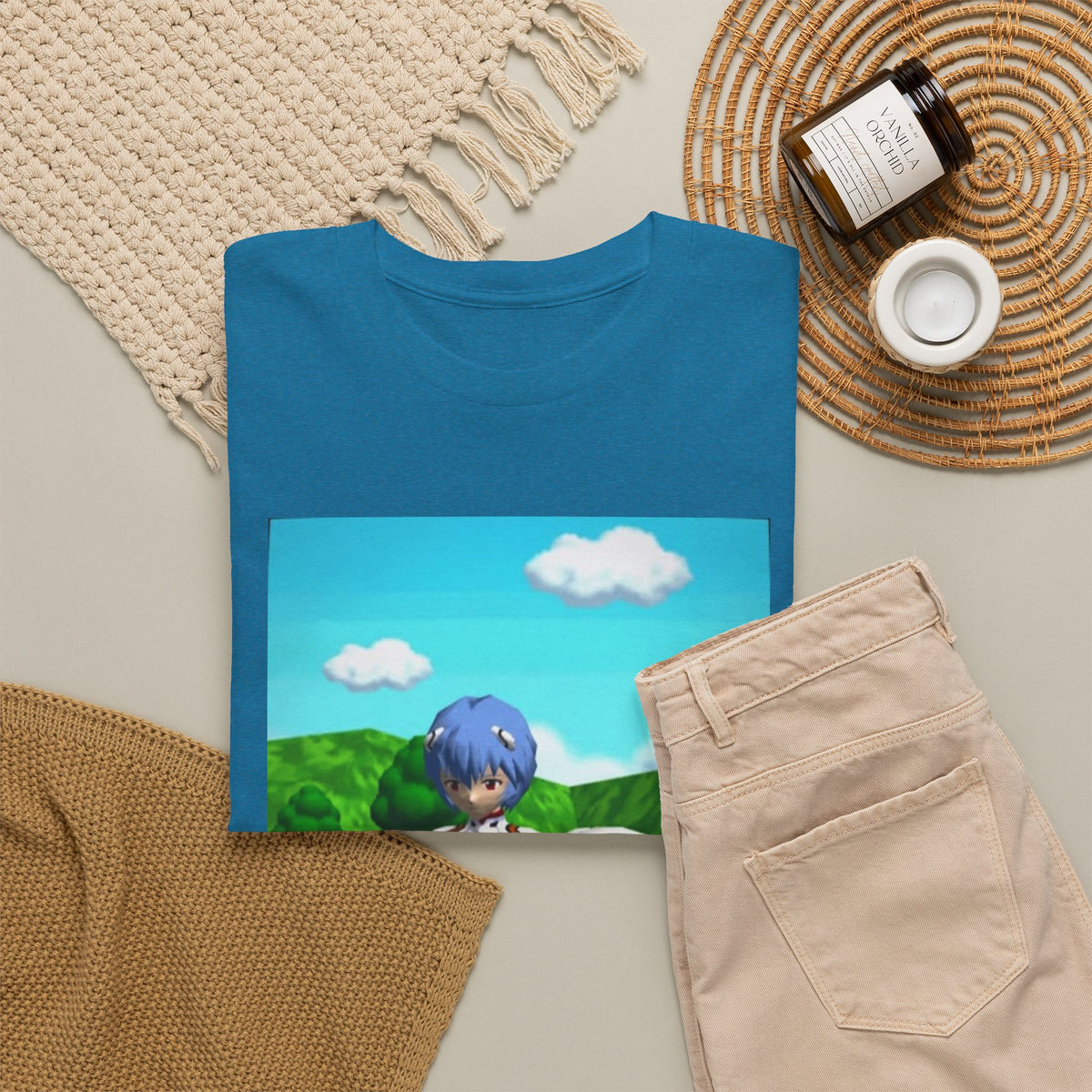 Rei Ayanami Gaming with Cinnamoroll Tee