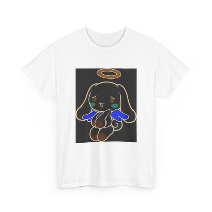 Melancholy Angel Dog Kneeling With Halo Tee