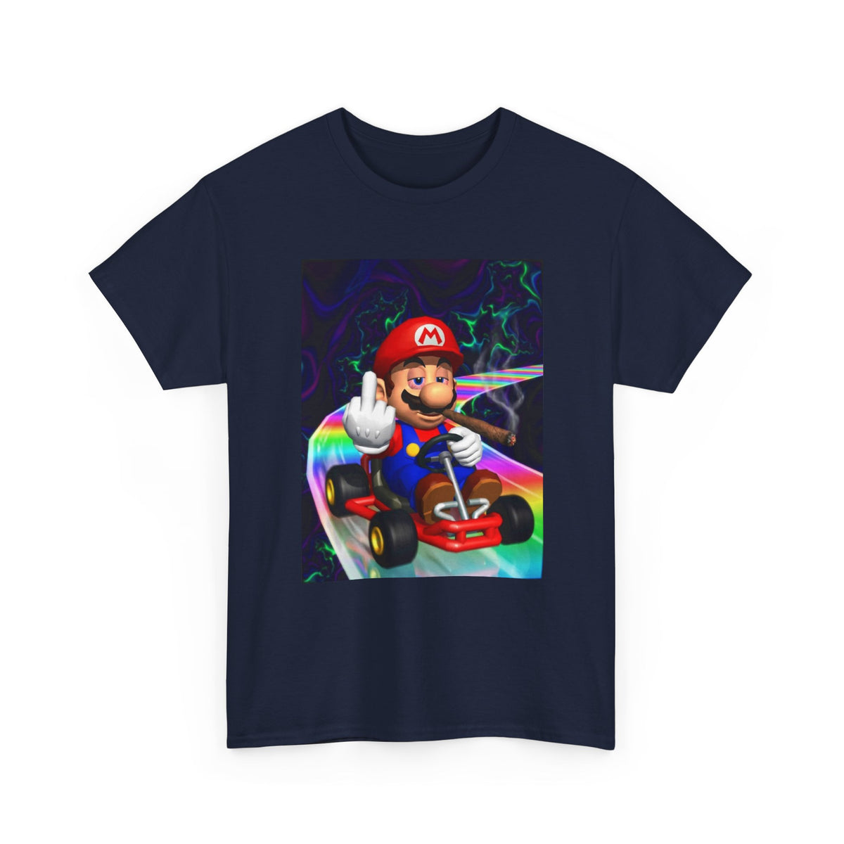 High Mario Karting On Rainbow Road