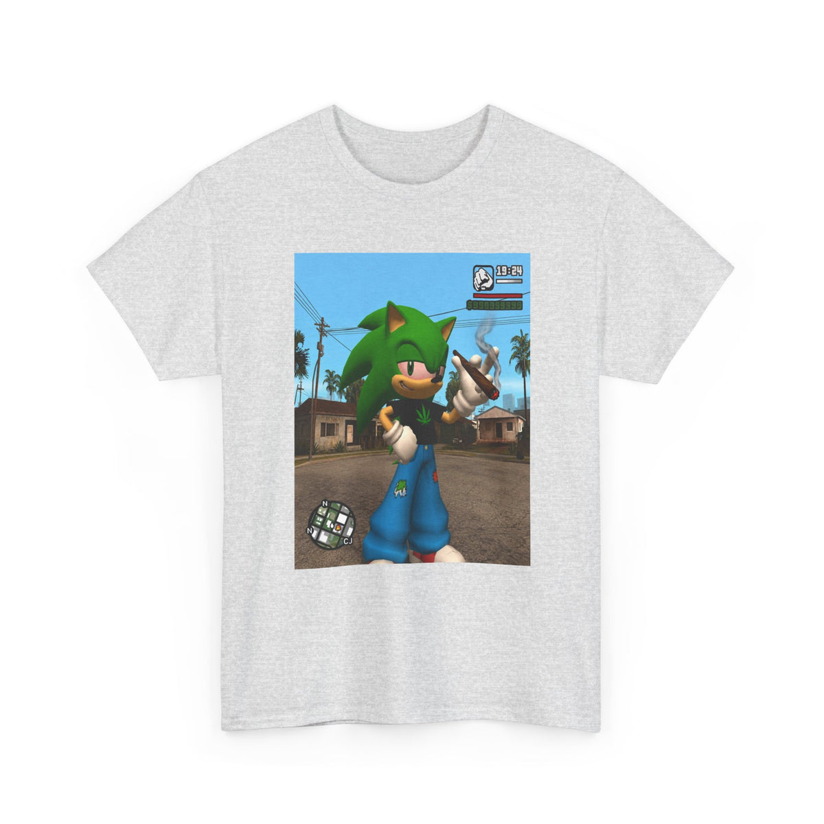 Green Hedgehog Blazin' In San Andreas Tee