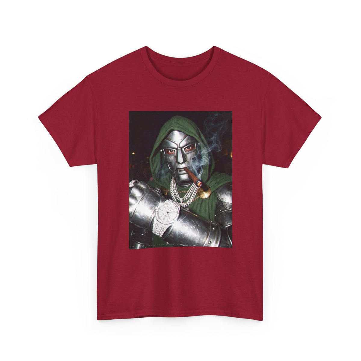 Masked Villain Smoking Cigar Checking Watch