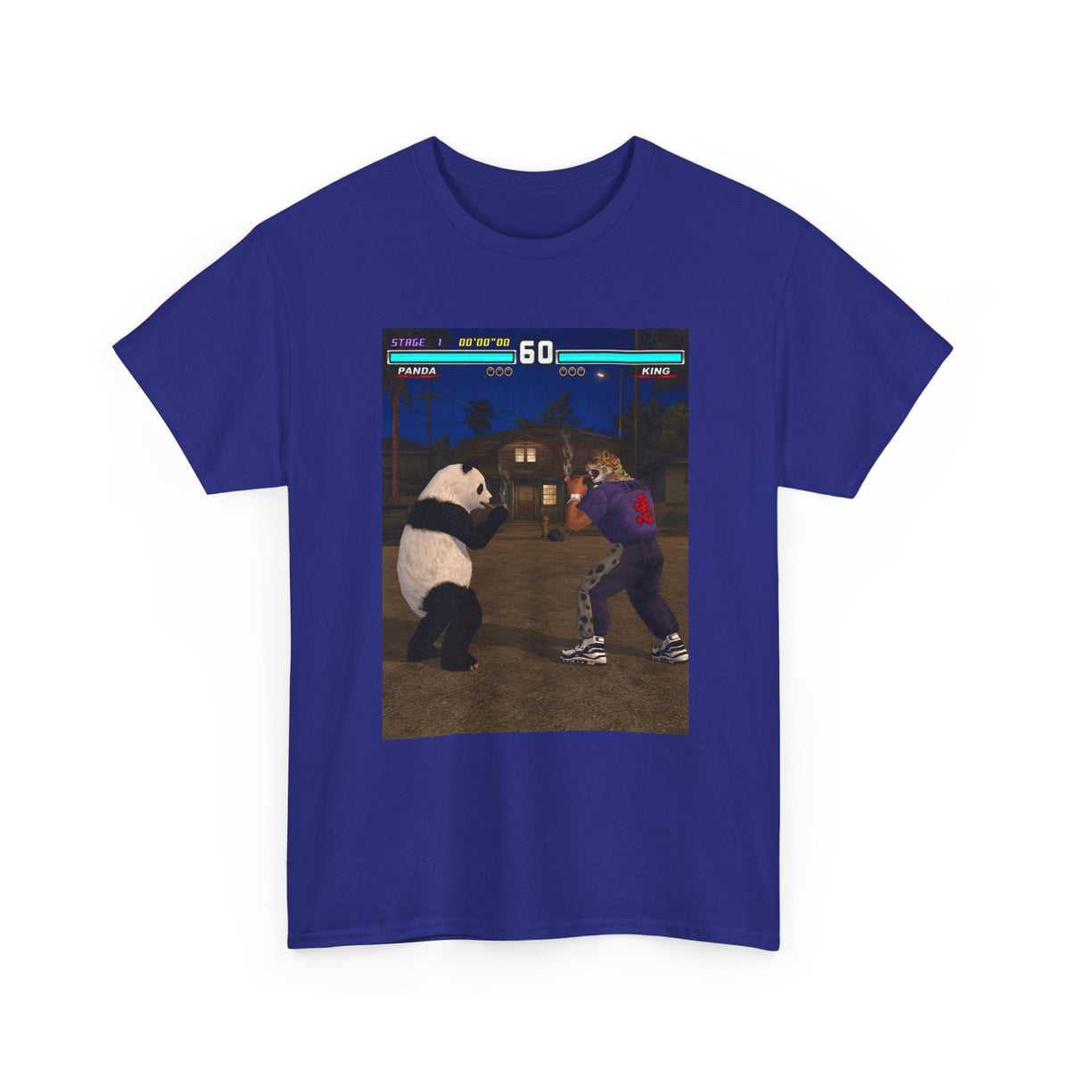 Panda And King Smoking Cigars Street Fight Tee