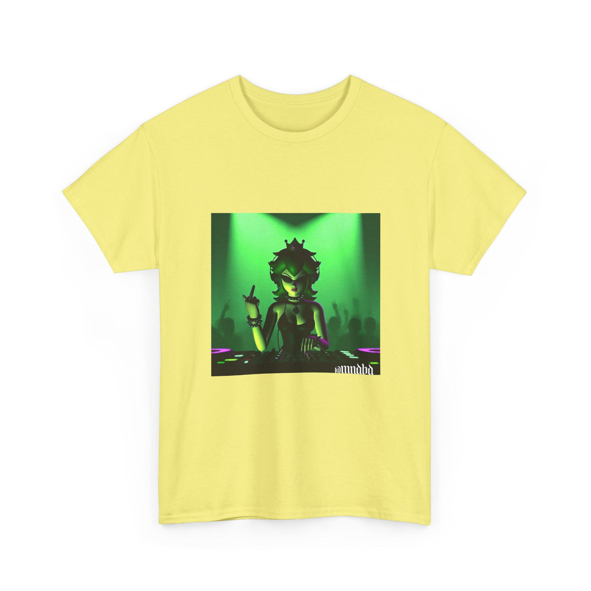 Edgy Green Princess DJ Flipping The Bird Tee