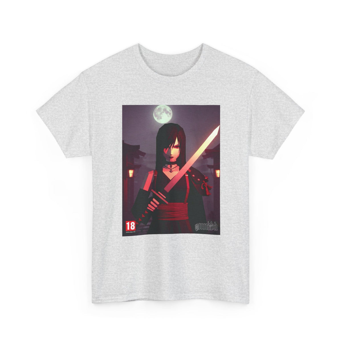 Samurai Warrior With Glowing Katana Tee