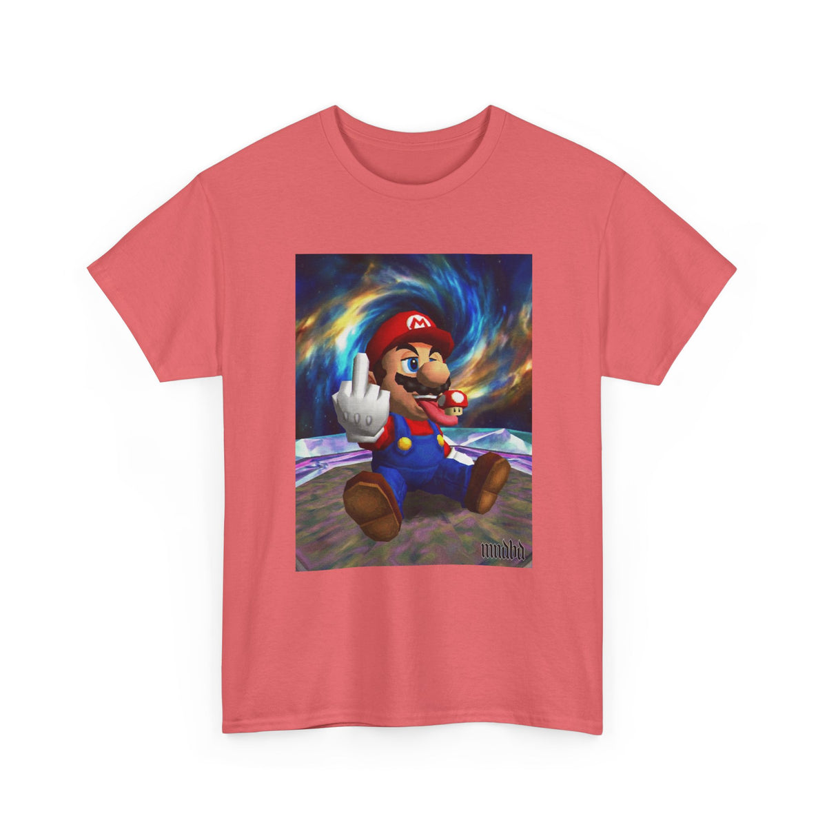 Mario Showing Middle Finger With Mushroom