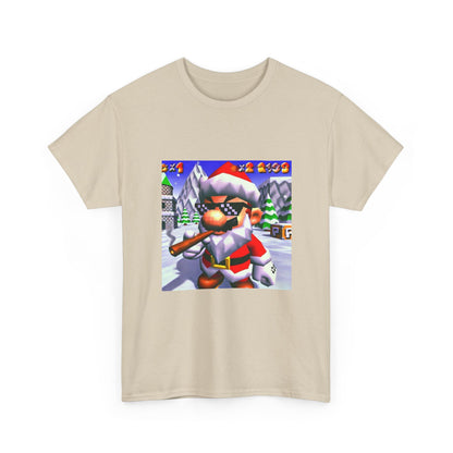 Deal With It Santa Mario Smoking Blunt Tee