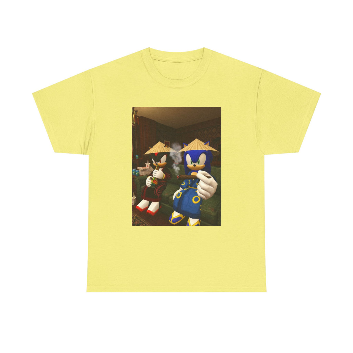 Sonic And Shadow Chilling And Smoking Tee (Design 5)
