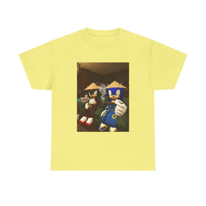 Sonic And Shadow Chilling And Smoking Tee (Design 5)